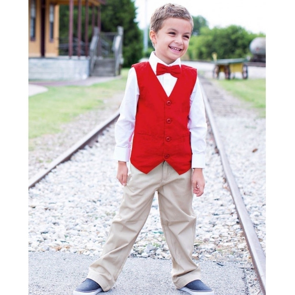 Rugged Butts Red Corduroy Vest NWOT 18-24M